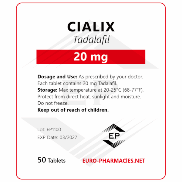 Cialix (Tadafil) - 20mg/tab