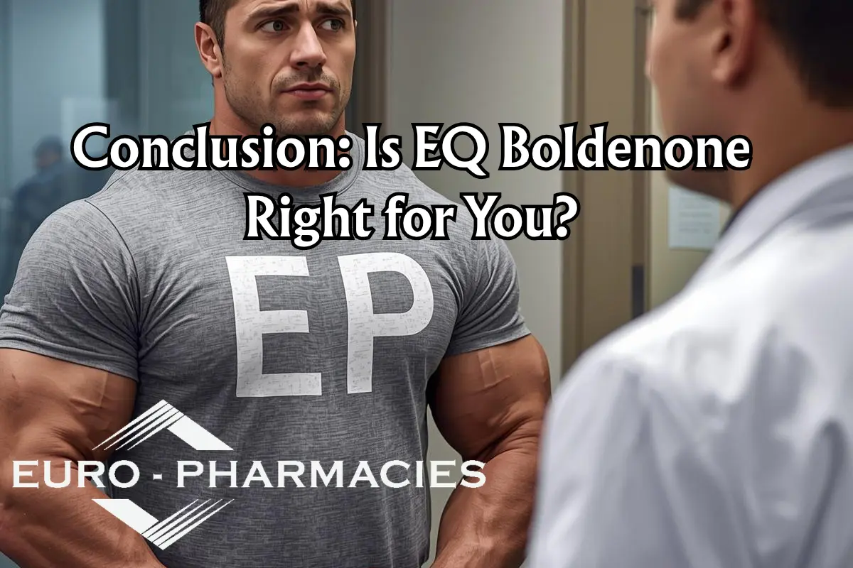 "EQ Boldenone supplement promoting appetite increase, muscle growth, and enhanced athletic performance for bodybuilders."
