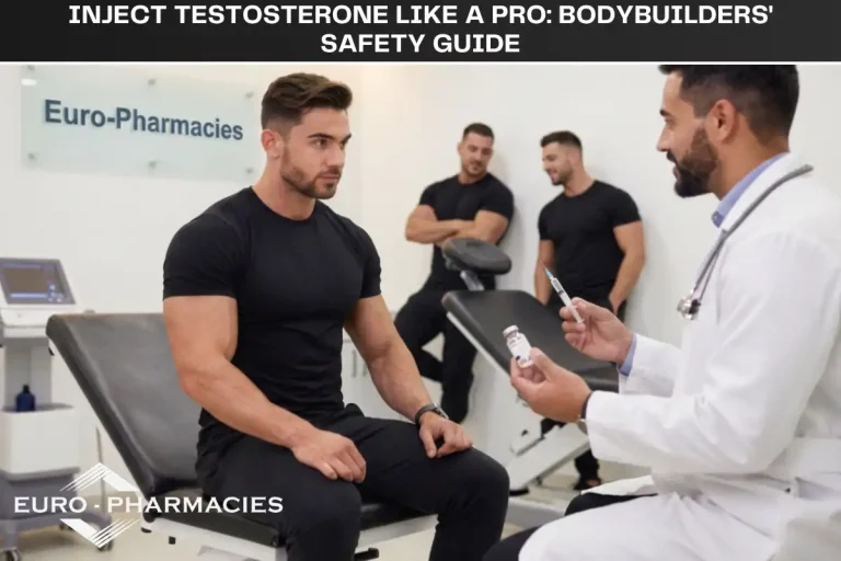 Bodybuilder preparing a testosterone injection safely